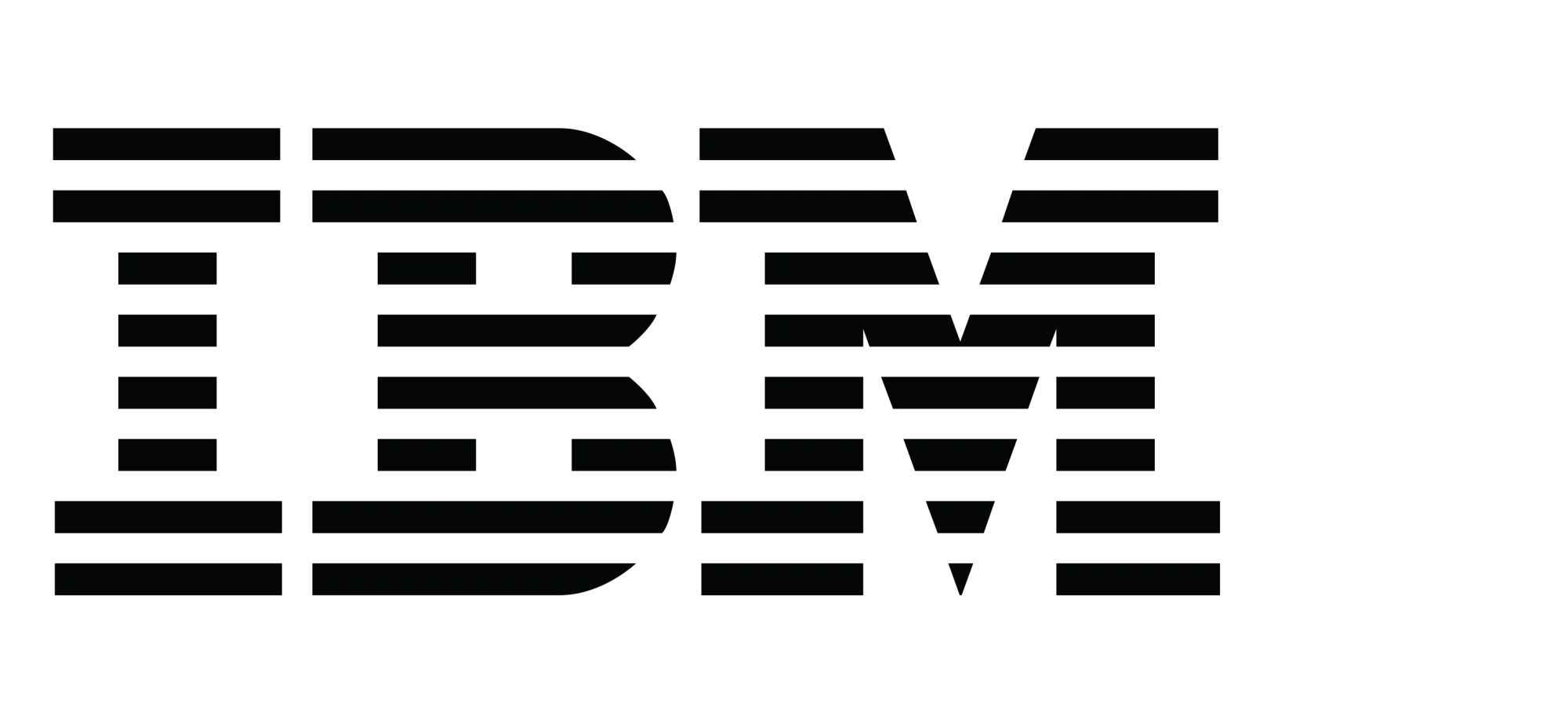black and white IBM logo