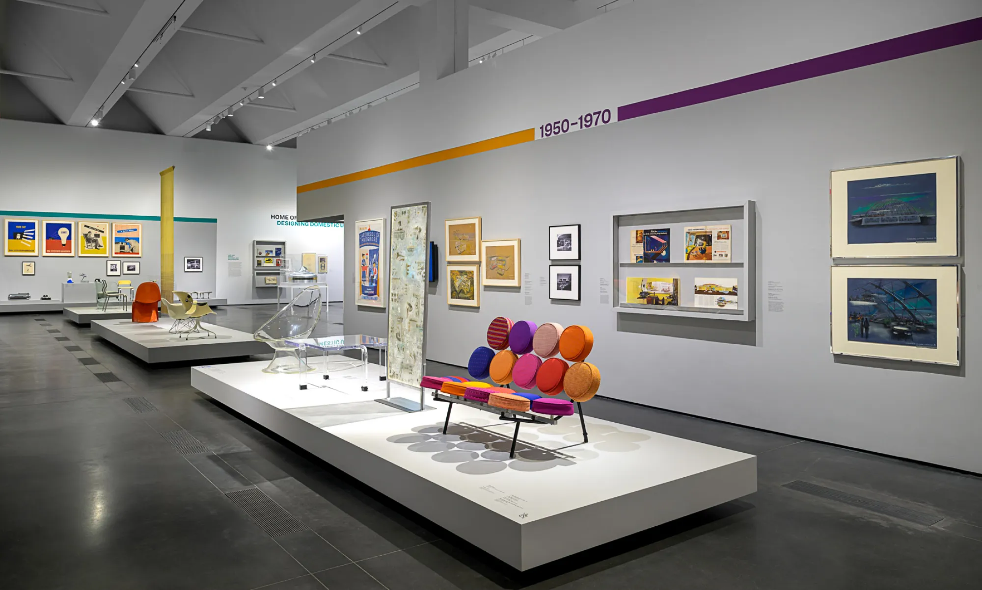 Installation photo, Home of the Future, 1925–1985: Designing Domestic Utopias, at the Los Angeles County Museum of Art, Sep 27, 2026–Mar 14, 2027, photo © Museum Associates/LACMA, by Jonathan J. Urban