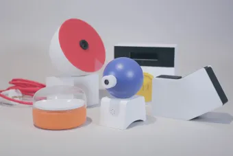 Five Machines arranged in a display