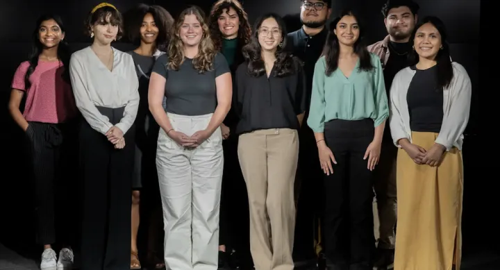 Fall 2022 student fellows at The Texas Tribune, including senior Design major and SDCT student ambassador Juleanna Culilap