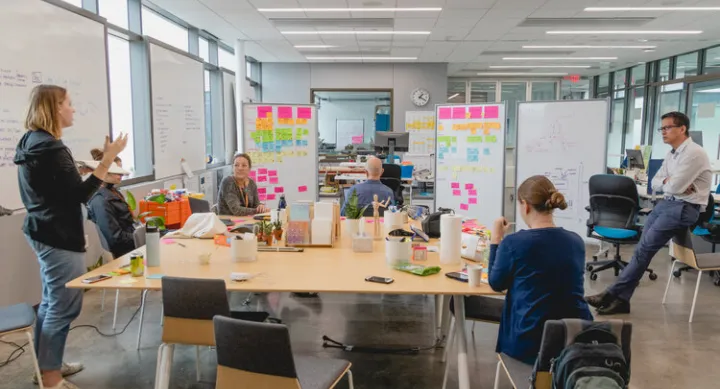 Team from Design Institute for Health working on COVID relief initiatives at the onset of the pandemic in 2020